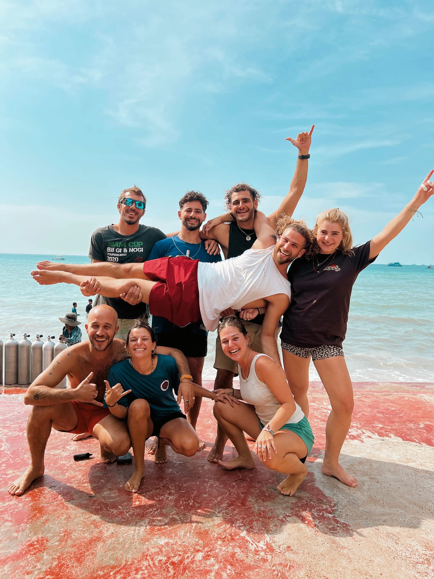 Israeli dive instructors at Onyx Divers Koh Tao
