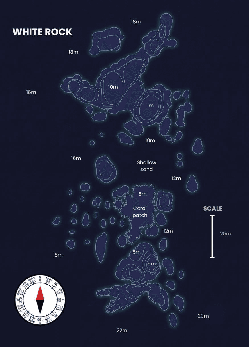 White Rock (Hin Khao) dive site map